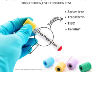 Thalassaemia Screen: Haemoglobin Electrophoresis (HPLC),Haemogram ,Iron ,Iron Binding Capacity – Total (TIBC),Ferritin ,Liver Function Test